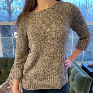 Tan and Black Knit Sweater